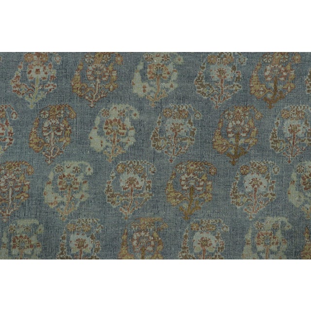 Traditional Antique Qashqai Persian Rug With Blue, Rust and Ivory Tones - Rug & Kilim For Sale - Image 3 of 7