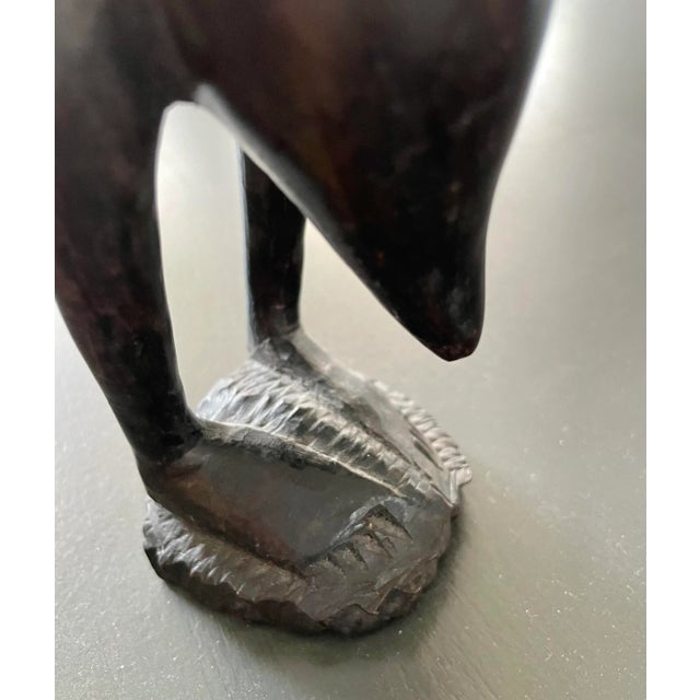 Wood Mid Century Zoomorphic Carved Wooden Figure For Sale - Image 7 of 10