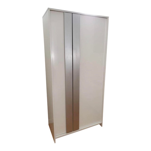 Cb2 Modern White Monolith Wardrobe Chairish