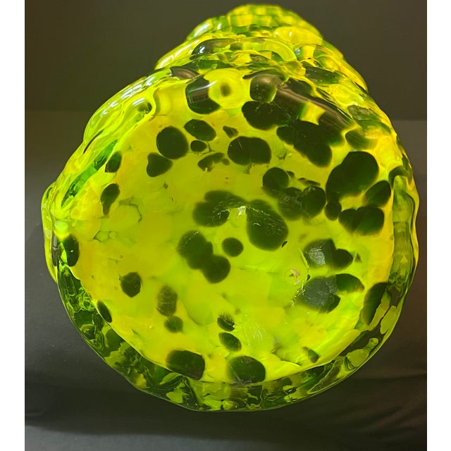 1990s Modern, Contemporary Hand-Blown Vase. Large Art Glass For Sale - Image 13 of 14