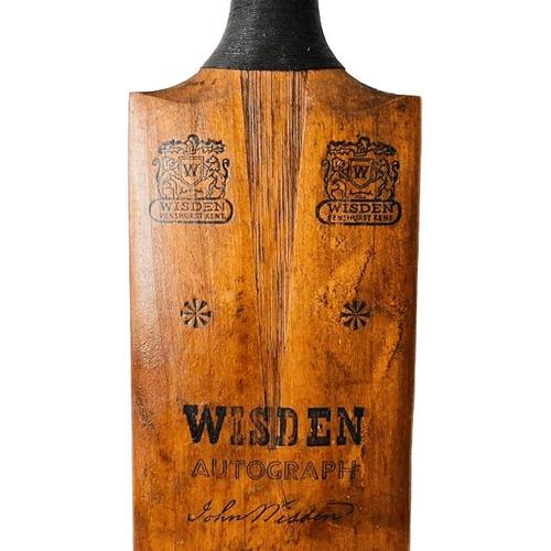 Vintage Wisden Autograph cricket bat with original grip and gold seal from the 1930s. The English company John Wisden &...