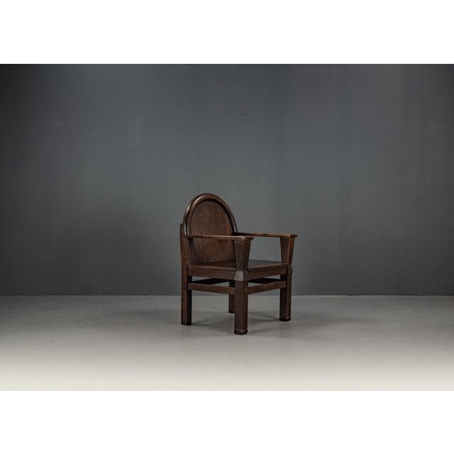 Boho Chic Armchair with Soul in Pinewood, 1940s For Sale - Image 3 of 18