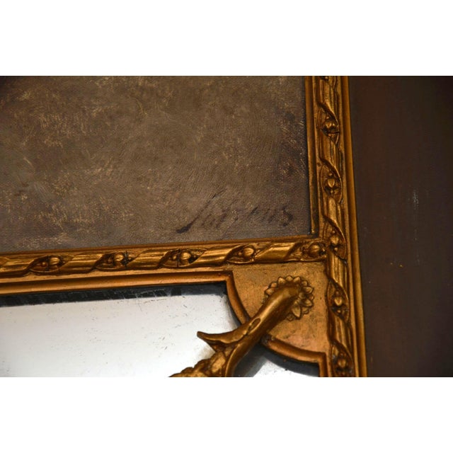 Gold Tall Antique Decorative Gilt Wood Mirror, 1860 For Sale - Image 8 of 13