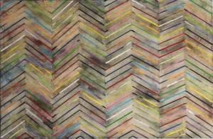 Zig Zag - Original Layered Thick Paint Textured Oil Painting by Petra Roes-Nickel