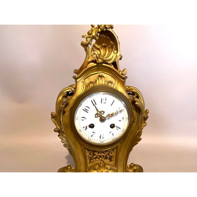 19thC French S. Marti Louis XV Ormolu Bronze Clock – 1 Pc For Sale - Image 15 of 18