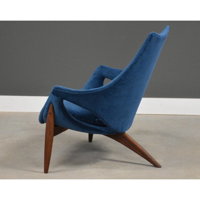 1960s Luigi Tiengo Walnut Lounge Chair For Sale - Image 4 of 11