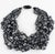 Angela Caputi Angela Caputi Stormy Gray Beaded Multi-Strand Resin Necklace For Sale - Image 4 of 11