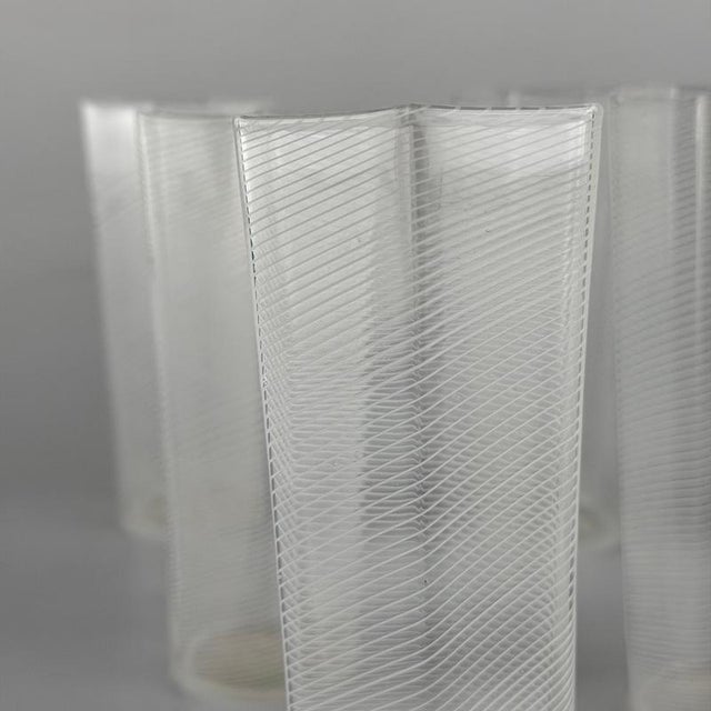 Vintage Reticello Glasses by Carlo Scarpa for Venini, 1938, Set of 9 For Sale - Image 9 of 13