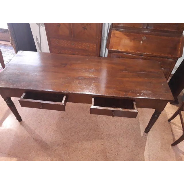 Antique Walnut Dining Table For Sale - Image 3 of 6