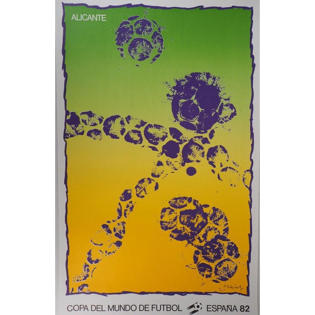 Pierre Alechinsky, Football, World Cup of Alicante, 1982, Lithograph For Sale - Image 7 of 7