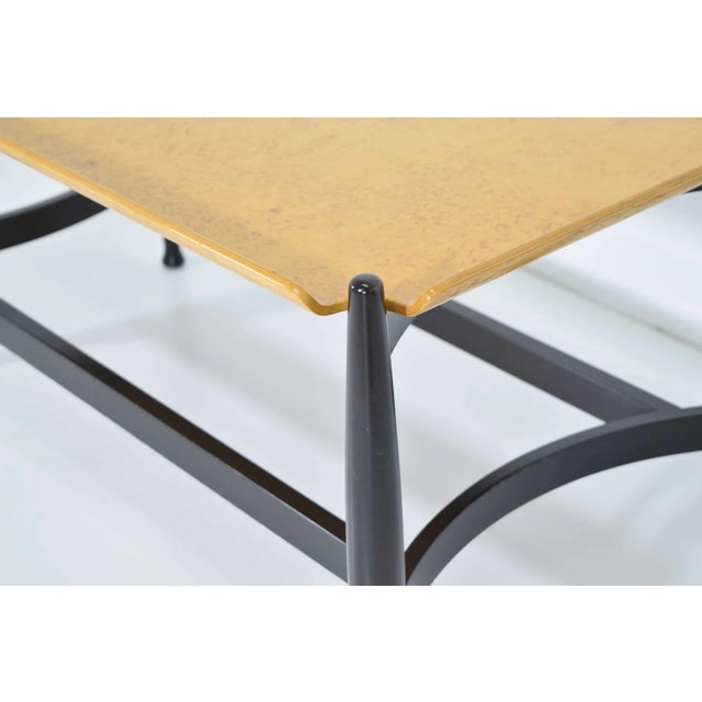 Wood Mid 20th Century Edward Wormley for Dunbar Figured Maple and Rosewood Cocktail Table For Sale - Image 7 of 10