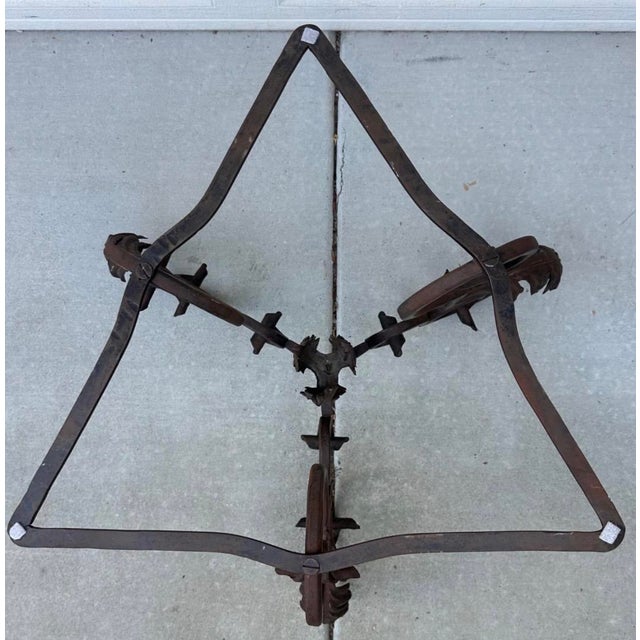 French Art Nouveau Iron Coffee Table With Italian Carrara Marble Top, Late 19th C. For Sale - Image 16 of 18