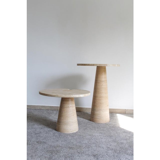 Italian Tables in Travertine by Angelo Mangiarotti, 1970s, Set of 2 For Sale - Image 10 of 14