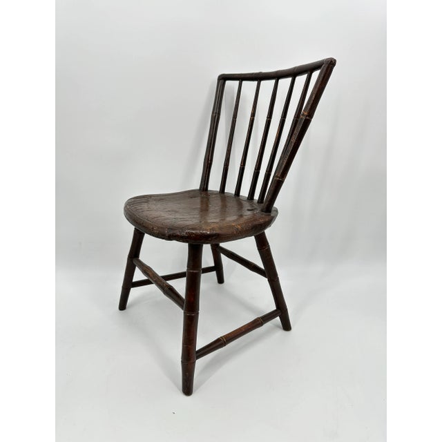 American 18th Century Primitive American Child's Windsor Chair For Sale - Image 3 of 12