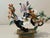 Mid 20th Century Vintage Gemstone Bonsai Tree Sculpture Asian, Semi Precious Stones, Jade Brass Pot For Sale - Image 5 of 12