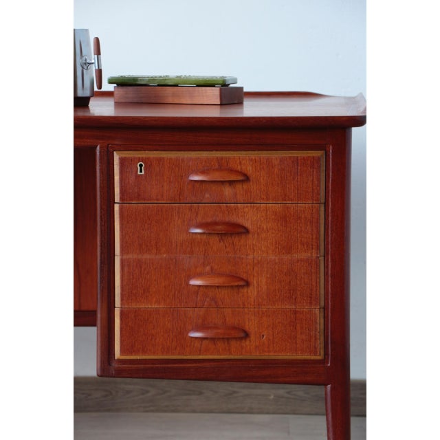Danish Teak Svend Aage Madsen Desk from HP Hansen, 1960s For Sale - Image 6 of 18