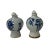 Chinese 2000s Chinese Porcelain Snuff Bottle With Blue White Characters Graphic- Set of 2 For Sale - Image 3 of 5