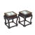 Vintage Chinese Square Marble Top 2 Stools Tea Table Set For Sale - Image 10 of 10
