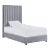 Arabelle Grey Velvet Twin Bed For Sale