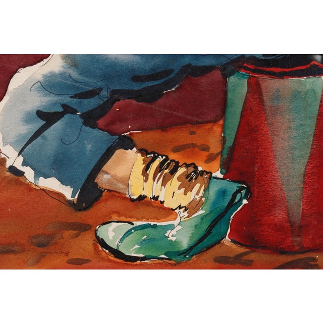 Signed Ink and Watercolor Painting “Don’t Take All Day” For Sale In Tampa - Image 6 of 10