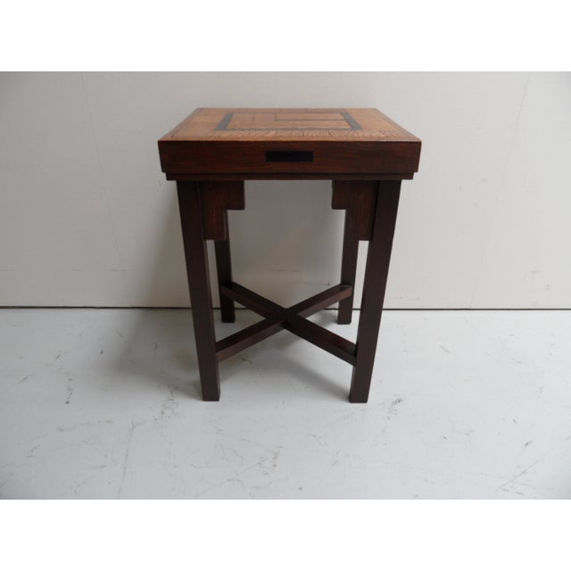 Art Deco Amsterdam School Oak Coffee Table, 1890s For Sale - Image 4 of 11