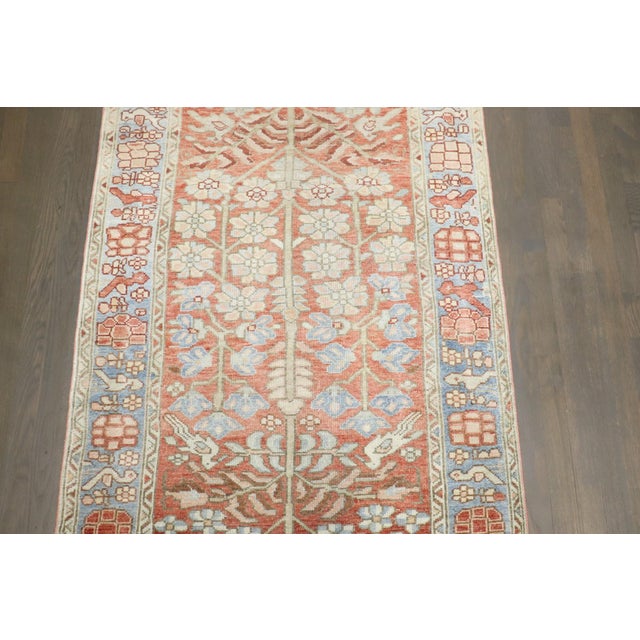Floral Antique Persian Heriz Runner rug no. j5320 For Sale In New York - Image 6 of 8