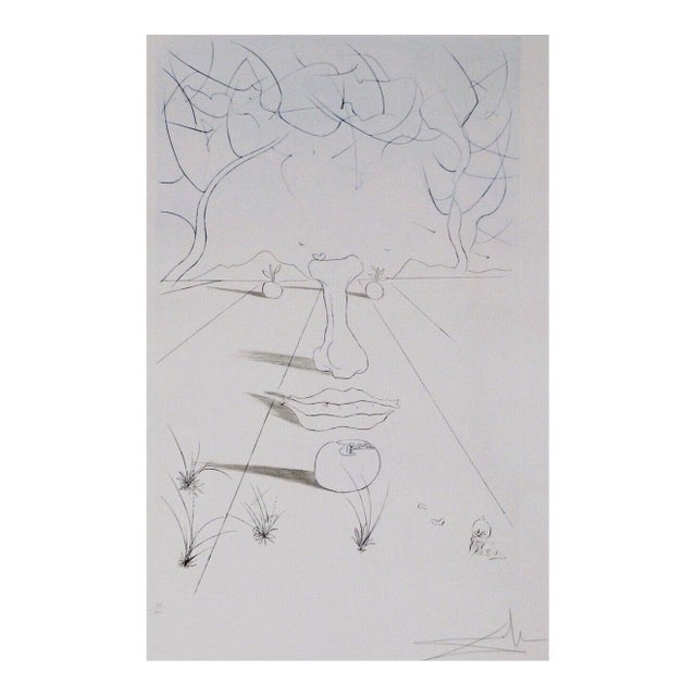 Share Dali Aurelia Visage Surrealiste Hand Signed Numbered Dali Archives Certified Art For Sale