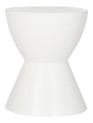 Anderson Indoor & Outdoor Modern Concrete Round 17.7-Inch H Accent Table in Ivory