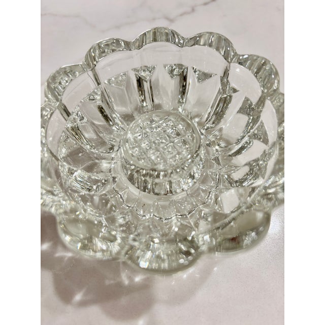 Vintage Heavy Glass Catchall/Candleholder For Sale - Image 4 of 4