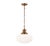Thomas O'Brien for Visual Comfort Signature Milton Road Flush Mount in Hand-Rubbed Antique Brass With Ribbed White Glass For Sale In Richmond - Image 6 of 18