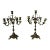 Pair of Mid-Nineteenth Century Bronze Rococo Candelabras For Sale