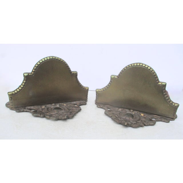 Bronze Renaissance Revival Style Metal Brackets - a Pair of 2 For Sale - Image 8 of 8