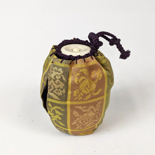 20th Century Japanese Tea Ceremonial Porcelain Container With Lid For Sale - Image 4 of 11