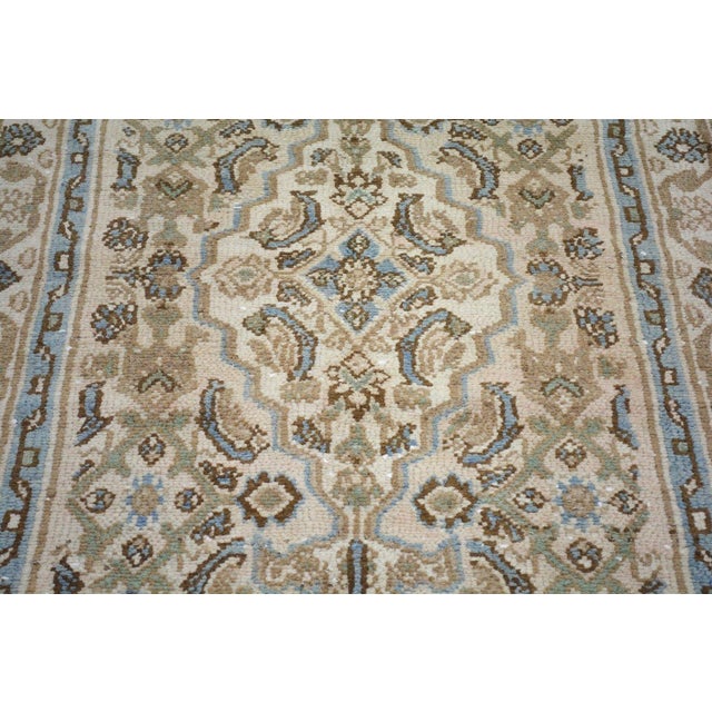 1950s Vintage Turkish Hand Knotted Wool Rug, 3'x9'3'' For Sale - Image 5 of 5