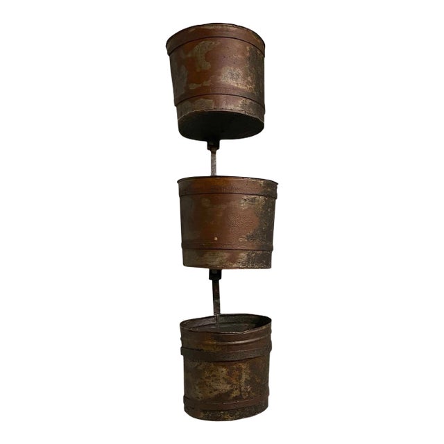 19th Century French Water Mill Buckets - Set of 3 For Sale