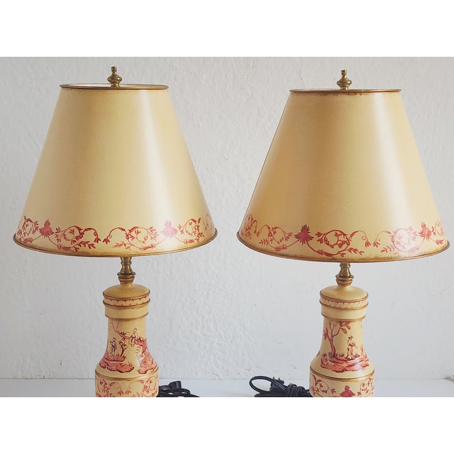 Vintage Ag Collection Chinoiserie Table Lamps-a Pair For Sale - Image 4 of 12