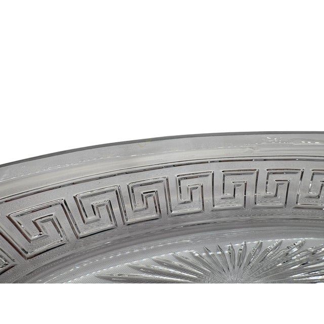 Mid 20th Century A.h. Heisey Greek Key Pattern Glass Celery Tray For Sale - Image 9 of 14
