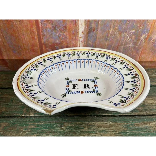 Earthenware Shaving Bowl, 1800s For Sale - Image 4 of 12