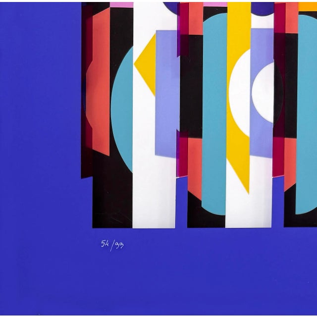Contemporary Yaacov Agam, Untitled (Signed Multidimensional Silkscreen on Two Plexiglass Panes) For Sale - Image 3 of 3