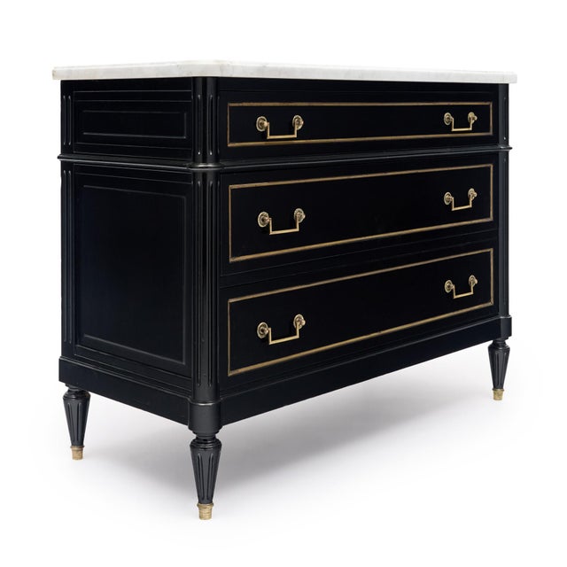 Chest of drawers from France in the Louis XVI style. This piece is made of solid mahogany construction that has been...