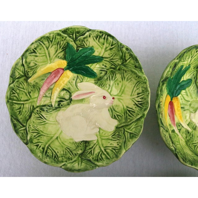 1980s Vintage Bunny Lane Majolica Cereal Bowls by Strata Group-Set of 4 For Sale - Image 5 of 11