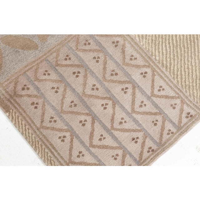 Contemporary Rug by Doris Leslie Blau Size: 5'0" × 7'0" (152 × 213 cm) A contemporary, geometric, hand-knotted silk and...