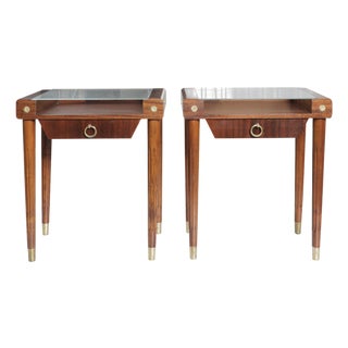 Mid-Century Modern Wooden Nightstands, Set of 2 For Sale