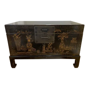 Late 19th Century Chinese Trunk Chest on Stand