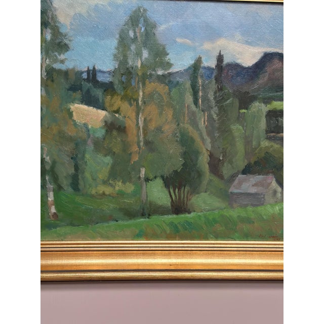Olof Larsson, Lush Landscape, 1960s, Oil on Panel, Framed, Framed For Sale - Image 12 of 18