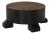 NOIR Tambour Coffee Table, Hand Rubbed Black with Veneer Top For Sale