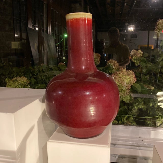 Late 19th Century Chinese Flambe Tianqiuping Floor Vase For Sale - Image 10 of 10