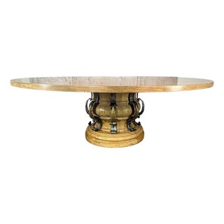 French Neoclassical Dining Table- Acanthus Pedestal For Sale