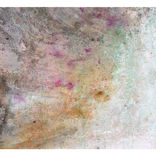 1990s "China Grade" Textured Expressionist Composition in Acrylic on Canvas by Charles David Francis For Sale - Image 5 of 9