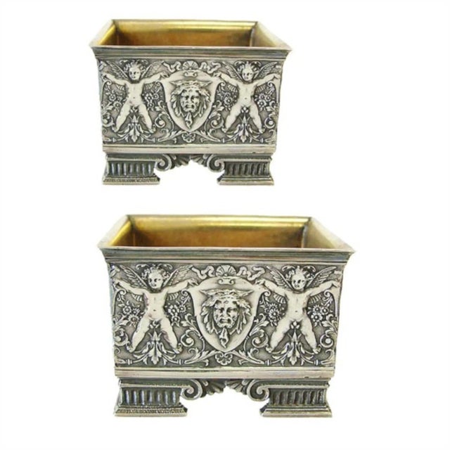 Mid 19th Century Pair John Wendt n.y. Sterling Salt Cellars C. 1865 For Sale - Image 5 of 5